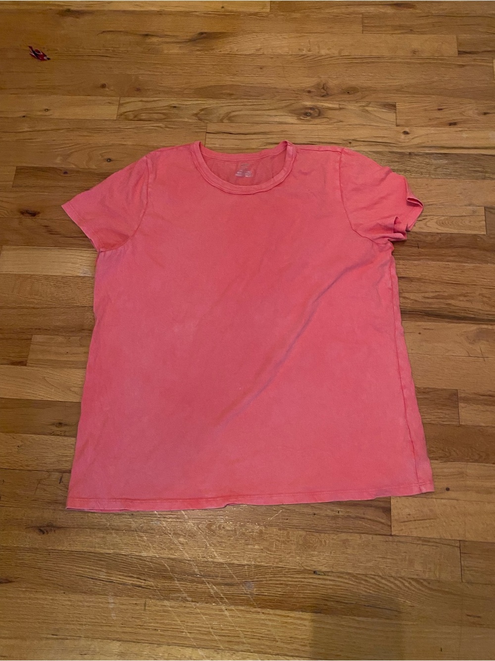Womans Short Sleeve Coral Pink Tee